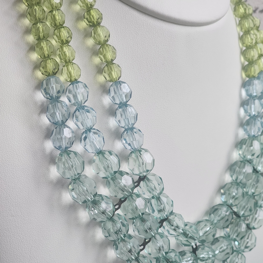 Multicolored Multistrand beaded necklace - Picture 2 of 6